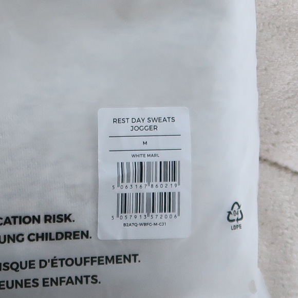 Gymshark rest day sweat joggers - white marl - medium - Picture 8 of 8